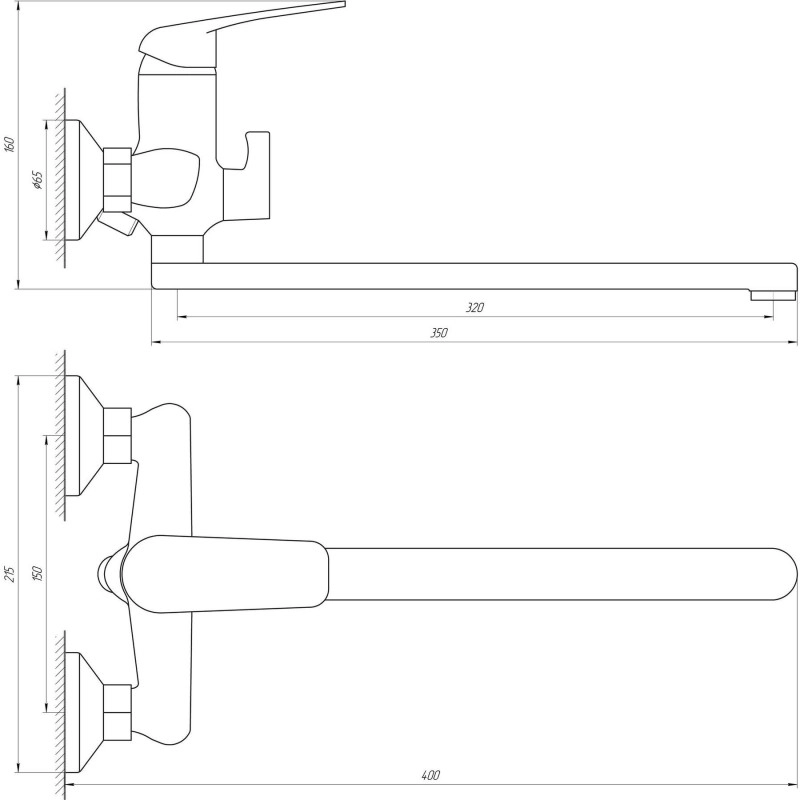 Смеситель для ванны Globus Lux Koln GLK-0208 Фото - 4