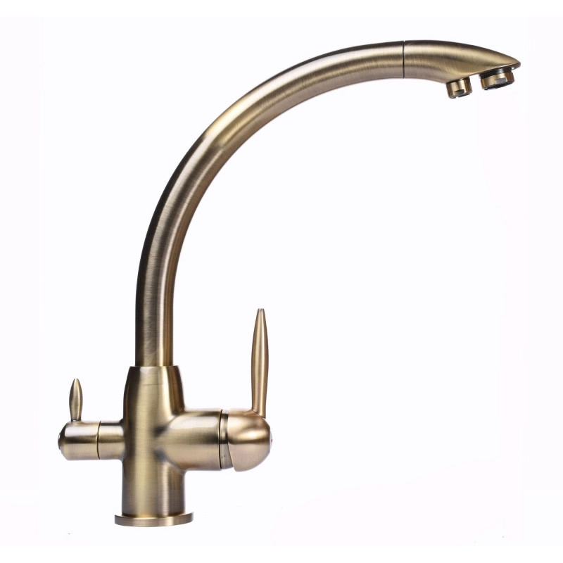 Змішувач для кухні під осмос Globus Lux LAZER GLLR-0777-9-BRONZE Фото - 3