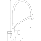 Смеситель для кухни под осмос Globus Lux LAZER GLLR-0700-10-BB Фото - 1