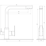 Смеситель для кухни под осмос Globus Lux LAZER GLLR-0100-8-STSTEEL Фото - 1
