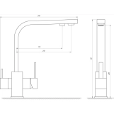 Смеситель для кухни под осмос Globus Lux LAZER GLLR-0111-8-STSTEEL Фото - 1