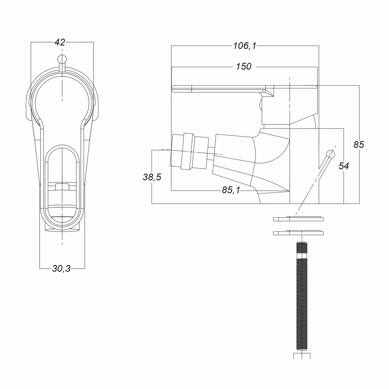 Змішувач для біде Globus Lux Dolly GLD-0106 Фото - 1