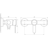 Змішувач для душу Globus Lux WIEN SBT2-105 Фото - 1