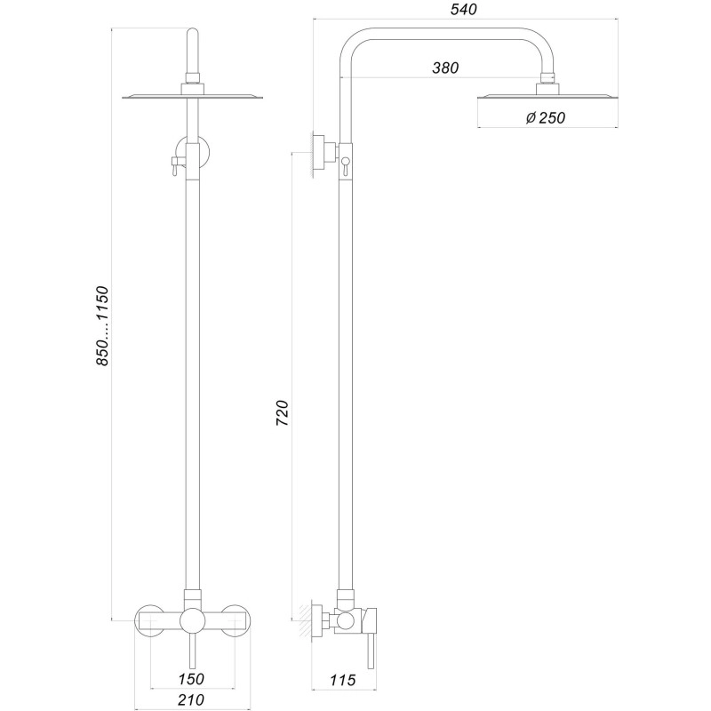 Душевая система Globus Lux ALPEN S-SH-105 Фото - 1