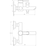 Змішувач для ванни Globus Lux WIEN SBT2-102NE Фото - 1