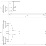 Смеситель для ванны Globus Lux MAIN MAIN SM-208 Фото - 4