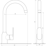 Змішувач для кухні Globus Lux Ontario GLO-0203S-BB Фото - 1