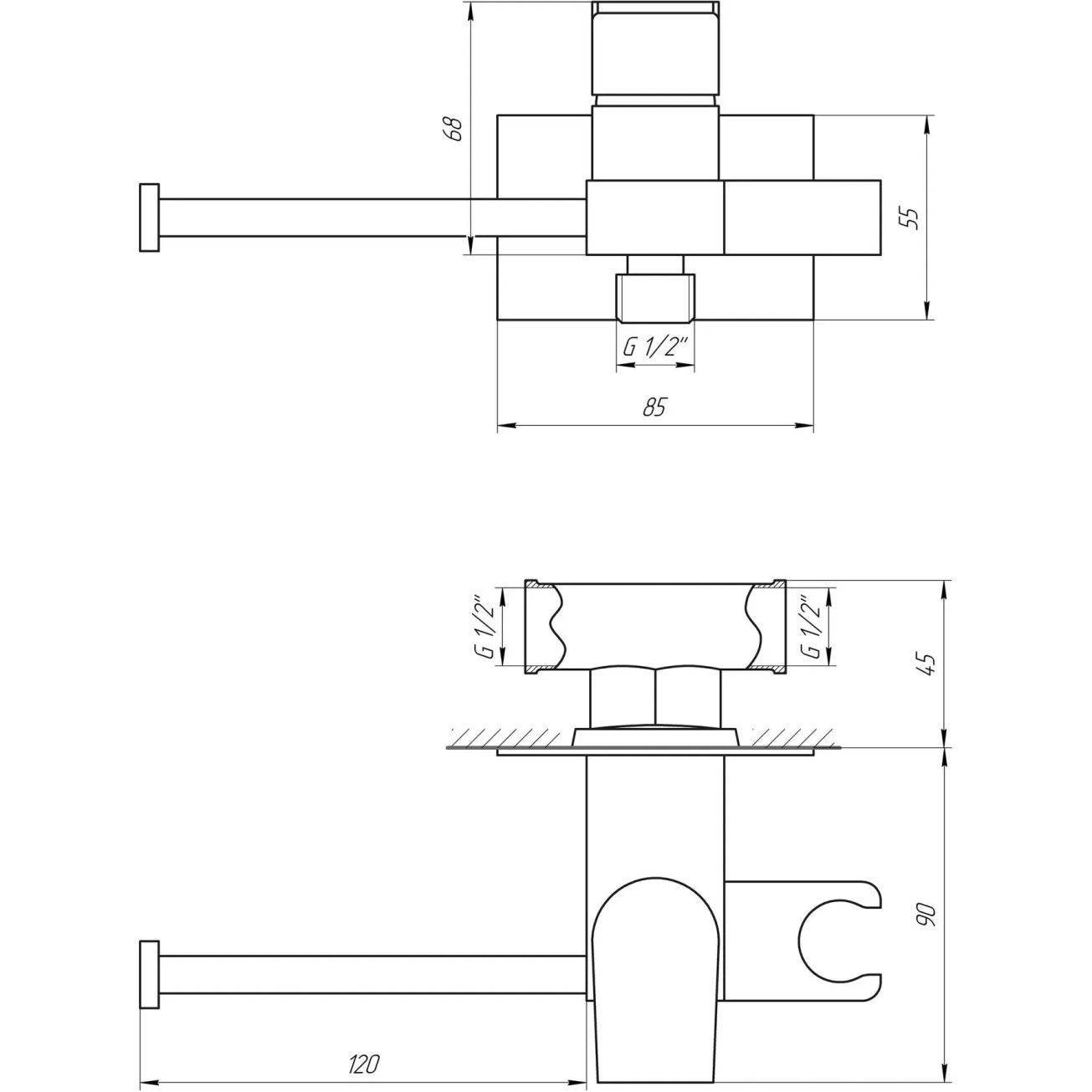 Змішувач гігієнічний Globus Lux  GLN-4-106MIX Фото - 3