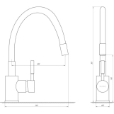 Змішувач для кухні Globus Lux LAZER GLLR-0203SB Фото - 1