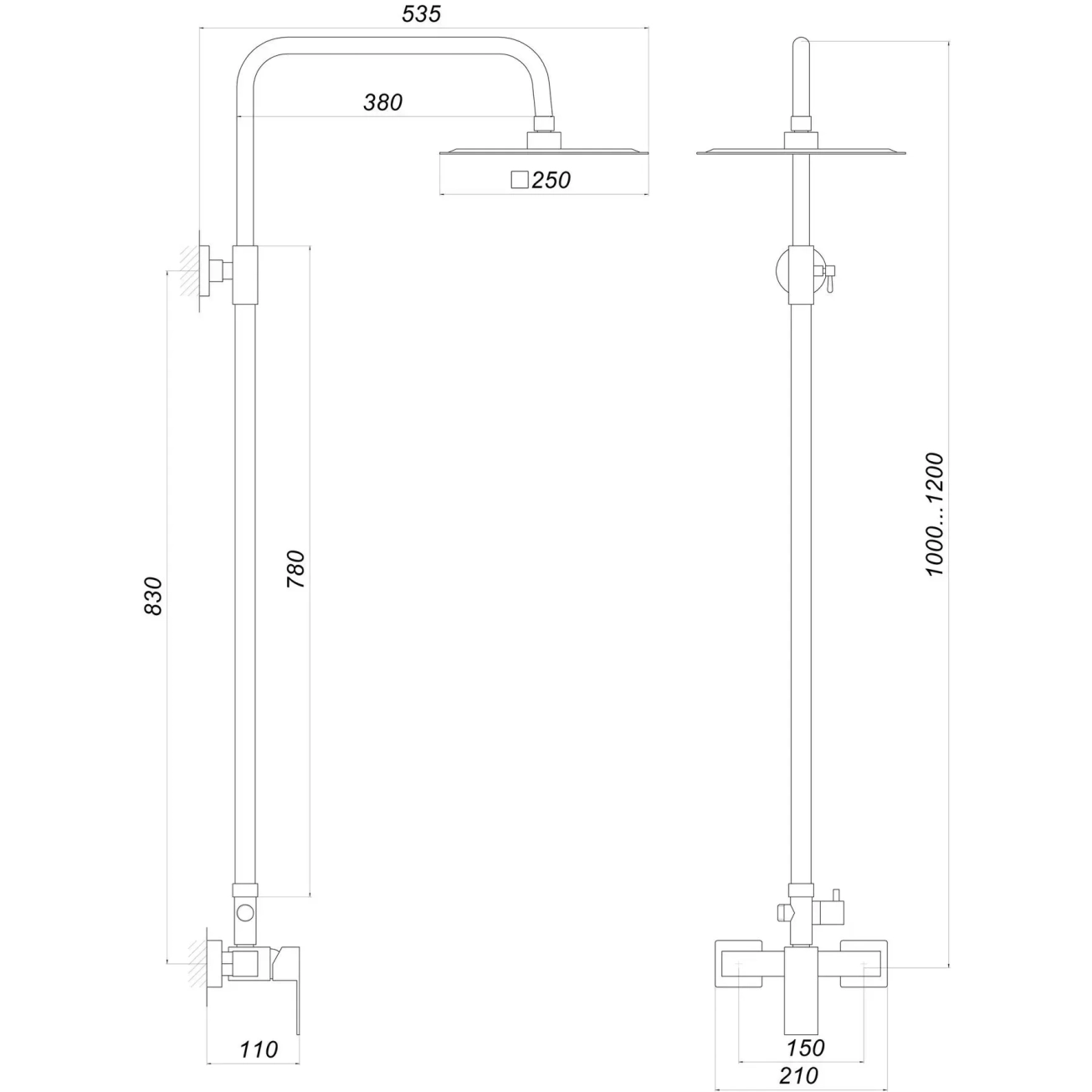 Душевая система Globus Lux SICILIA SBQ-SH-105 Фото - 4