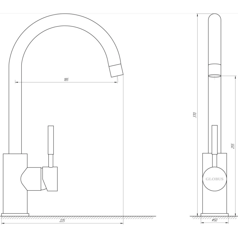 Смеситель для кухни Globus Lux LAZER GLLR-0203S-2-ARENA Фото - 1