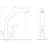 Смеситель для кухни под осмос Globus Lux LAZER GLLR-0777-8-STSTEEL Фото - 1