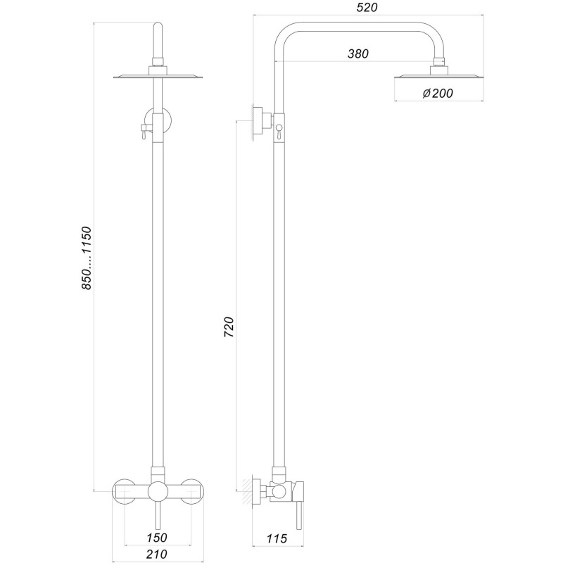Душова система Globus Lux ALPEN S-SH-005 Фото - 1