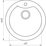 Гранитная мойка Globus Lux ORTA миндаль 485мм-А0008 Фото - 3