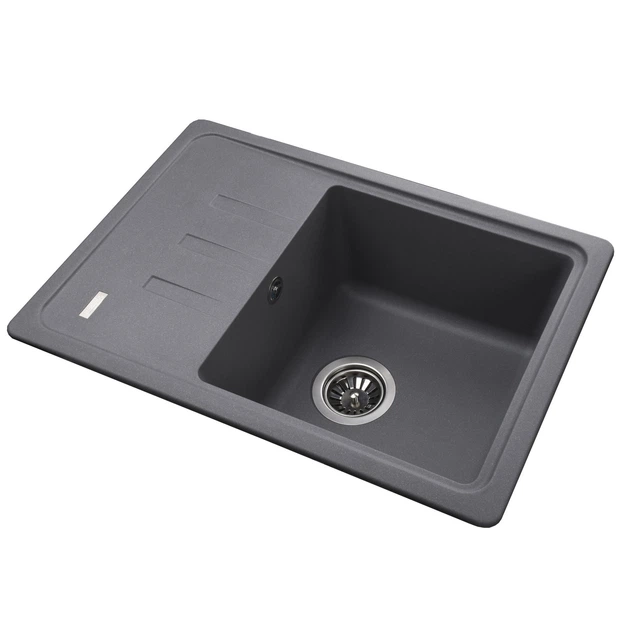 Гранитная мойка Globus Lux MONO серый металлик 620х435мм-А0003 Фото - 1