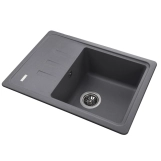 Гранитная мойка Globus Lux MONO серый металлик 620х435мм-А0003 Фото - 1
