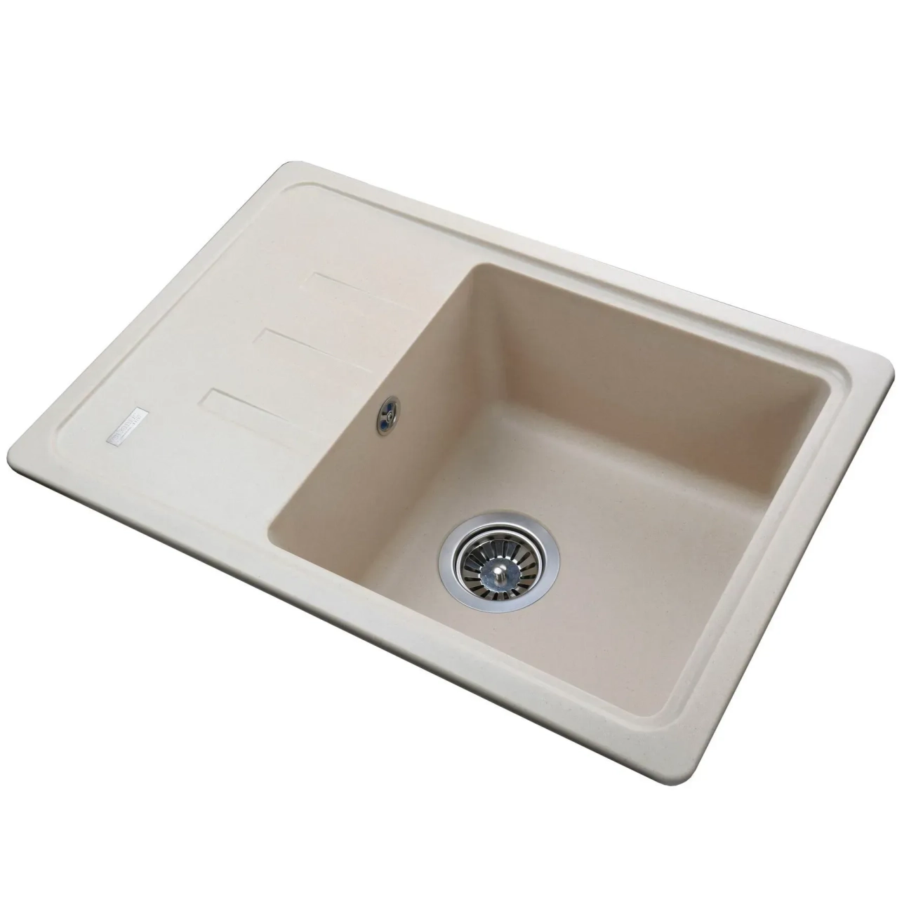 Гранітна мийка Globus Lux MONO слонова кiстка 620х435 Фото - 1