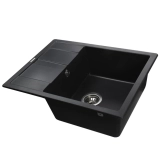 Гранітна мийка Globus Lux ONE чорний 650х500мм-А0002 Фото - 1