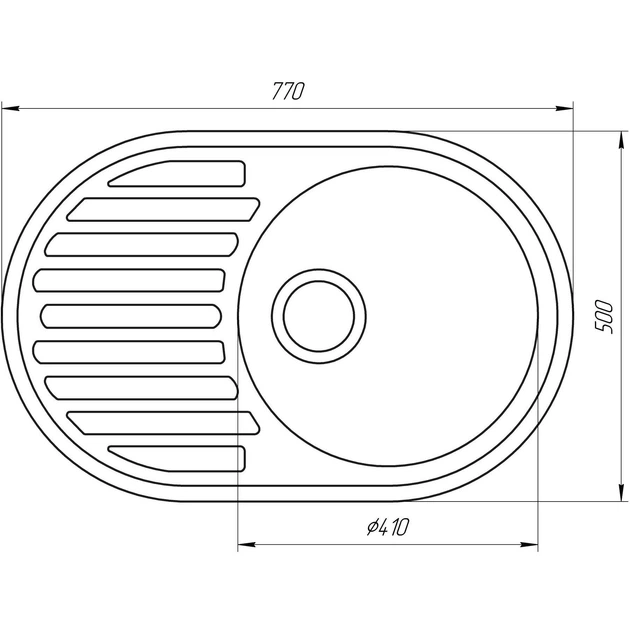 Гранитная мойка Globus Lux OHARA песчаный 770х500мм-А0004 Фото - 3