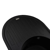 Гранітна мийка Globus Lux OHARA чорний 770х500мм-А0002 Фото - 2