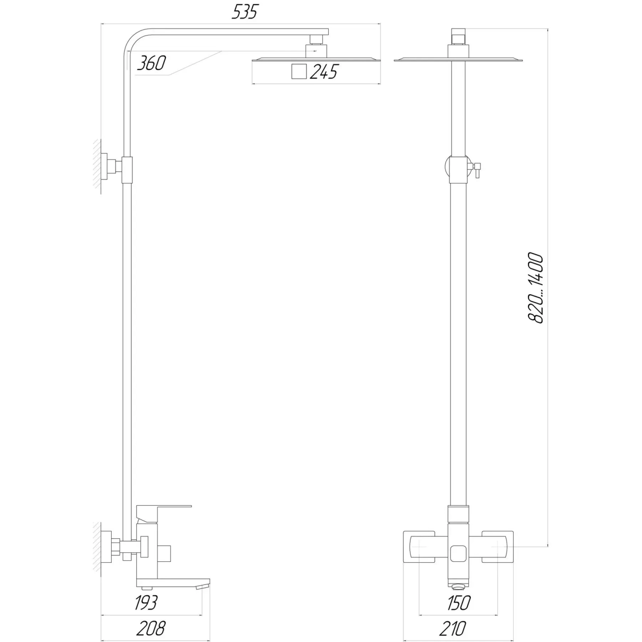 Душова система Globus Lux SICILIA VAN-SBQ-SH-02-BB Фото - 5