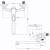 Смеситель для ванной Globus Lux Dolly GLD-0208 Globus Lux Dolly GLD-0208 Фото - 3