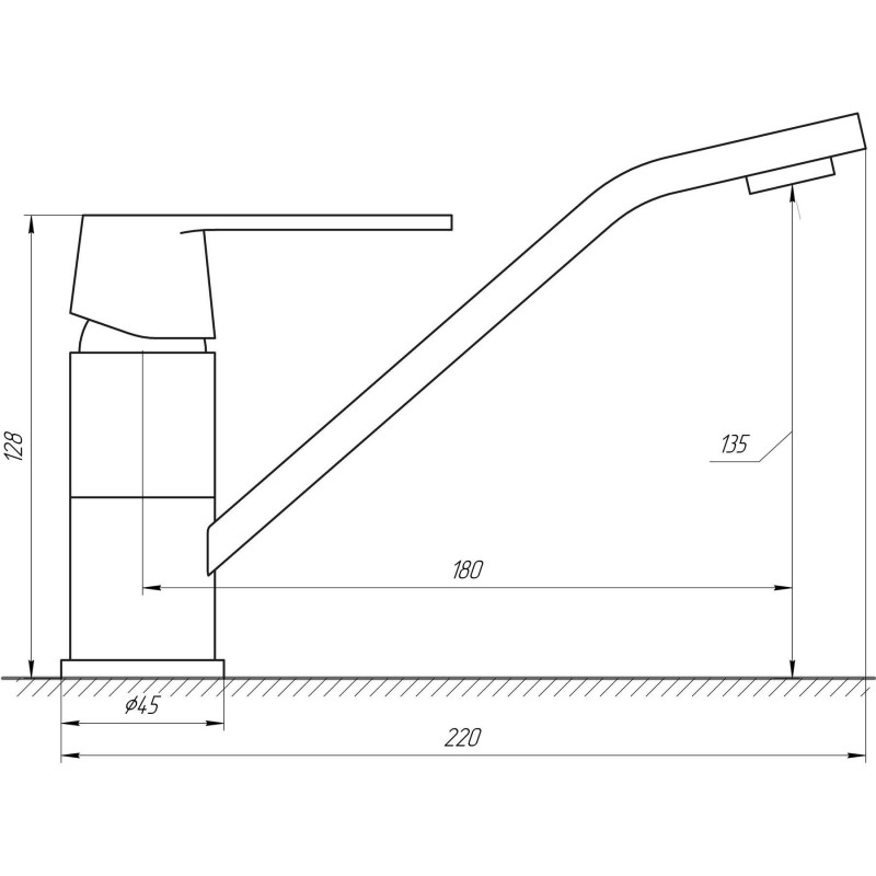 Змішувач для кухні Globus Lux Laguna GLA-0203Q-10-BB Фото - 1