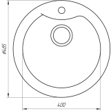 Гранитная мойка Globus Lux ORTA графит 485мм-А0001 Фото - 4
