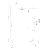 Душевая система Globus Lux ALPEN SBT1-SQ-02-304 Фото - 1