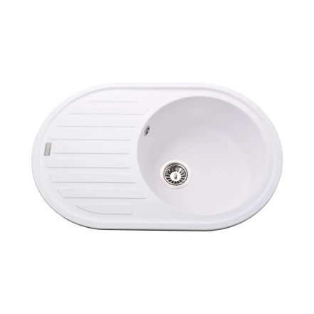Гранітна мийка Globus Lux OHARA білий 770х500мм-А0007