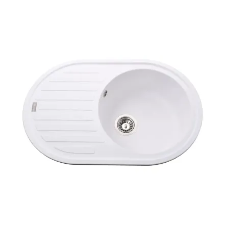 Гранітна мийка Globus Lux OHARA білий 770х500мм-А0007