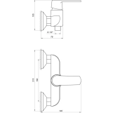 Змішувач для душу Globus Lux Laguna GLA-0105 Фото - 1