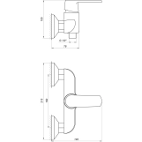 Змішувач для душу Globus Lux Laguna GLA-0105-10-BB Фото - 5