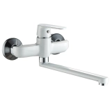 Смеситель для кухни со стены Globus Lux Laguna GLA-0104-7-WHITE Фото - 1