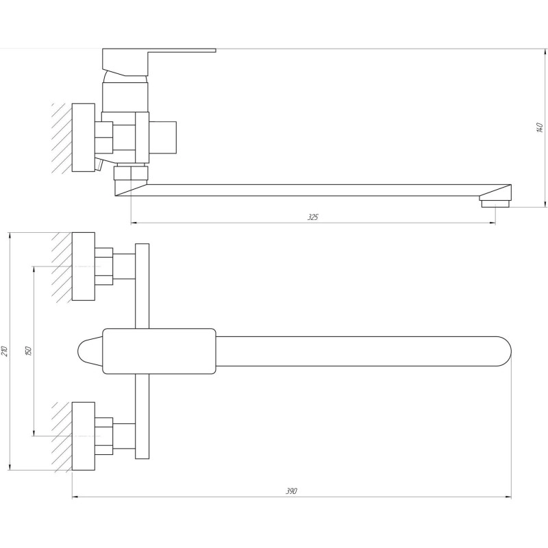 Смеситель для ванны Globus Lux Milano GLM-0208N Фото - 1