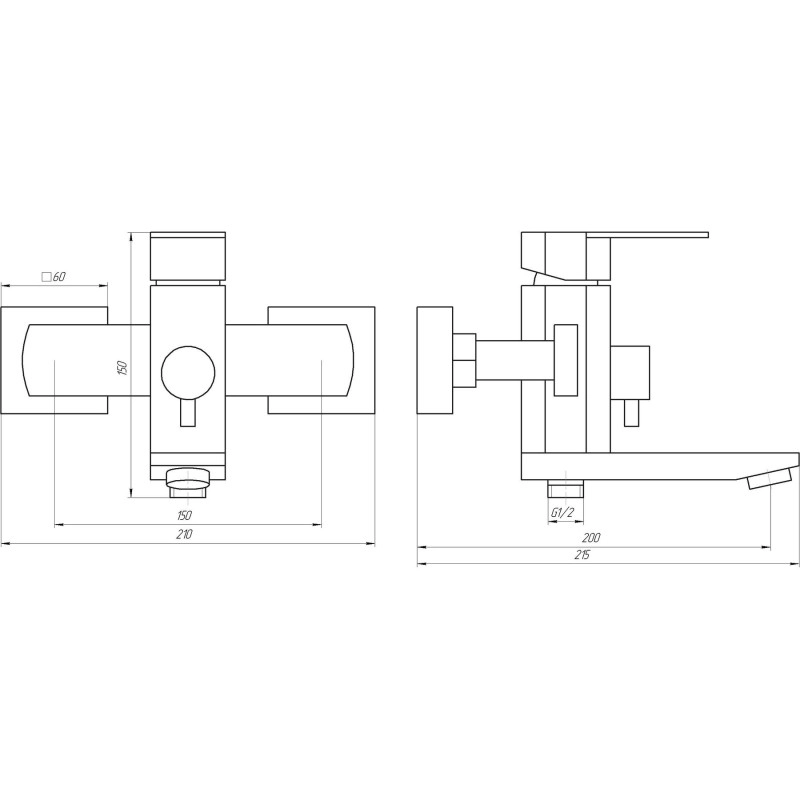 Змішувач для ванни Globus Lux Sorento SQ-102NHR Фото - 1