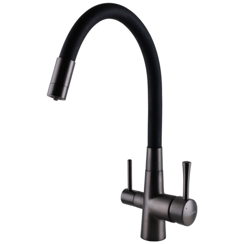 Змішувач для кухні під осмос Globus Lux LAZER GLLR-0903-11-GRAPHITE