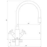 Змішувач для кухні Globus Lux DUKAT SD4-203SB Фото - 1