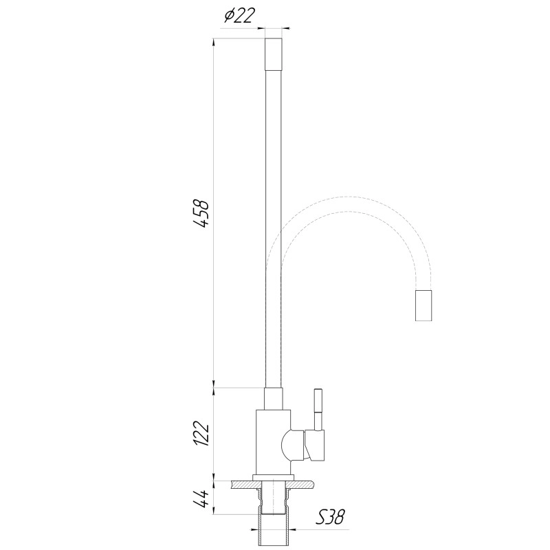 Змішувач для кухні Globus Lux ALPEN SBT1-203SB Фото - 1