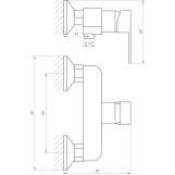Змішувач для душу Globus Lux Milano GLM-105N-11-Graphite Фото - 1