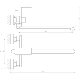 Змішувач для ванної Globus Lux Milano GLM-0208N-11-Graphite- EURO Фото - 2