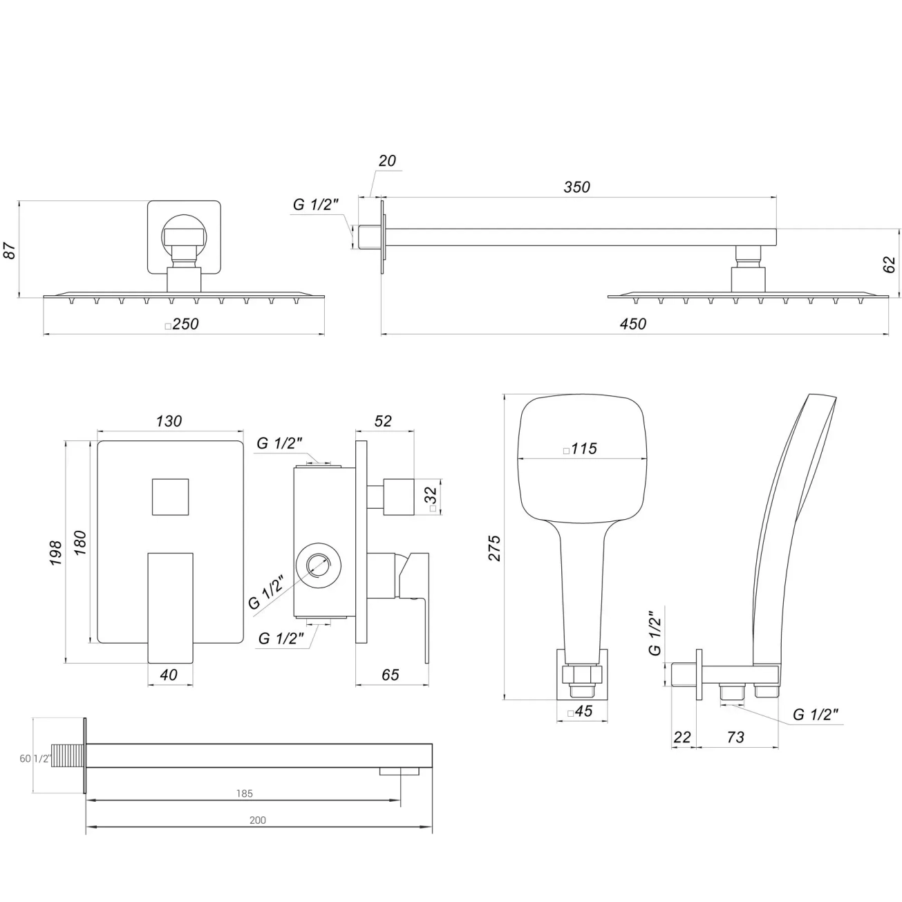 Душевая система Globus Lux SMART GLM-305L-BB Фото - 2