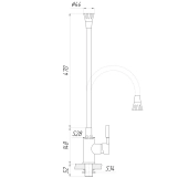 Змішувач для кухні Globus Lux Lazer GLLR-0203SA-G03 Фото - 1