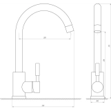 Змішувач для кухні Globus Lux ALPEN SBT1-203S-GP Фото - 1