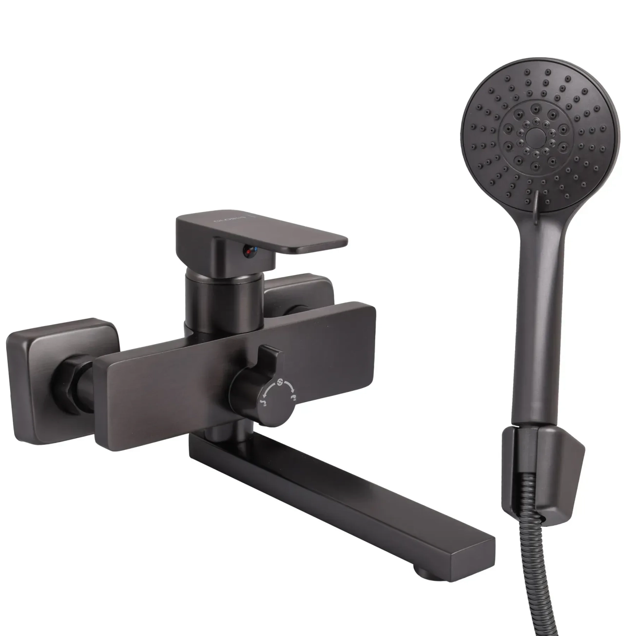 Смеситель для ванной Globus Lux Milano GLM-0102N-11-GRAPHITE