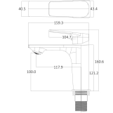 Смеситель для умывальника Globus Lux BONN GLB-0401 Фото - 1