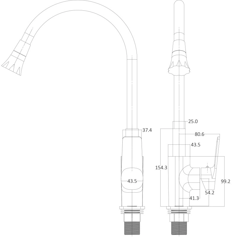 Змішувач для кухні Globus Lux BONN GLB-0203SA-BB-B01 Фото - 1