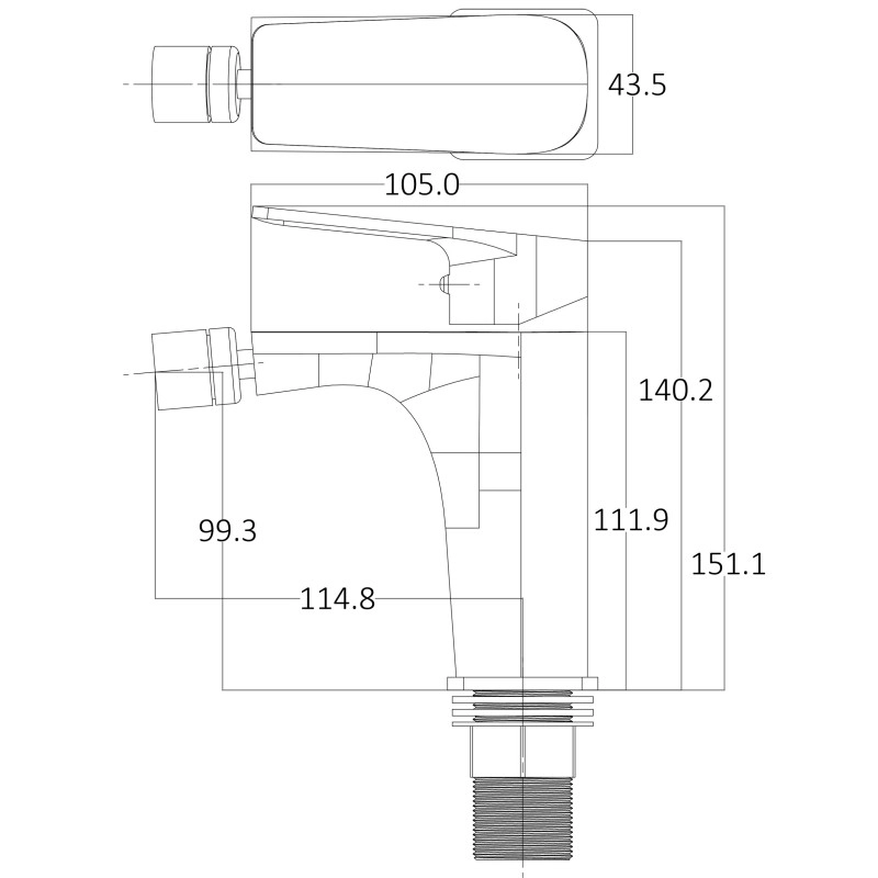 Смеситель для биде Globus Lux BONN GLB-0106 Фото - 1
