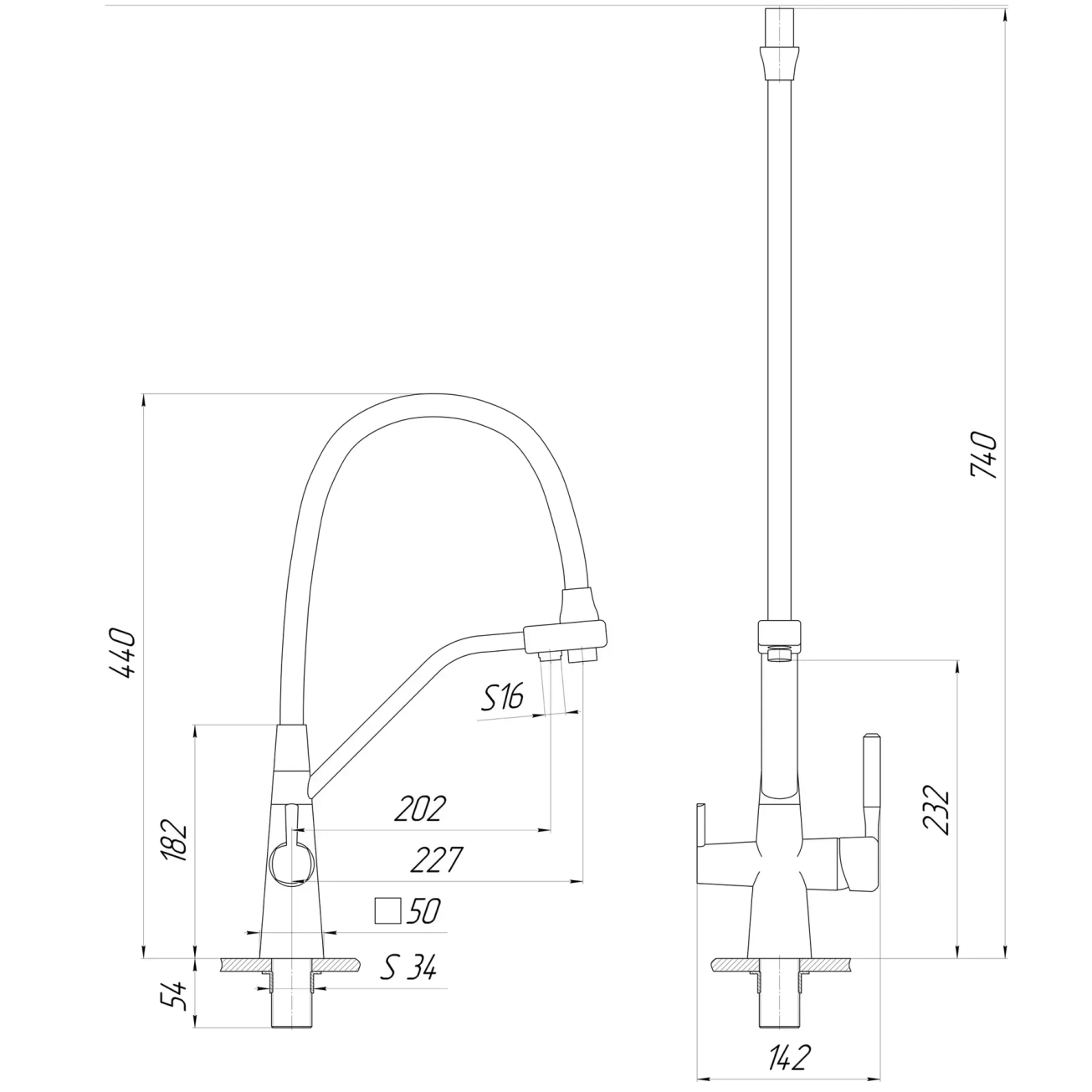Смеситель для кухни под осмос Globus Lux GLLR-0700-L-08-01 Фото - 5
