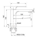 Смеситель для умывальника Globus Lux PIANO GLPN-0401 Фото - 1